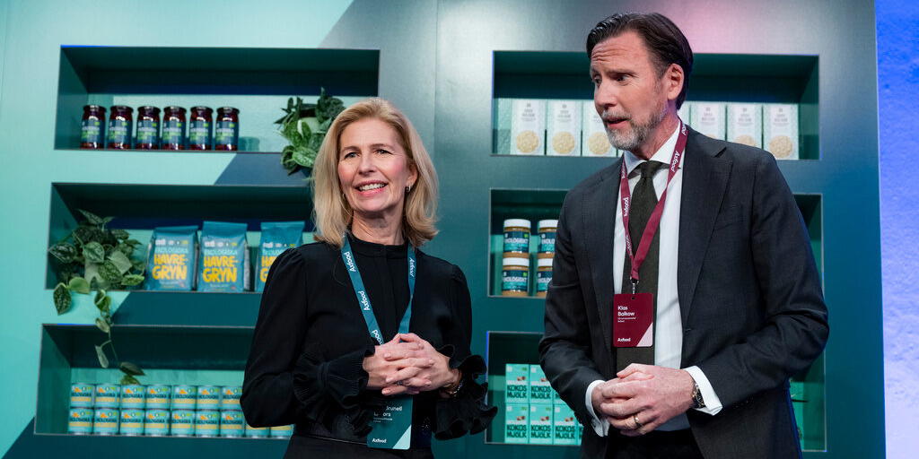 Axfoods styrelseordförande Mia Brunell Livfors och vd Klas Balkow.