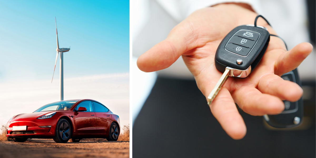 En tesla och en bilnyckel