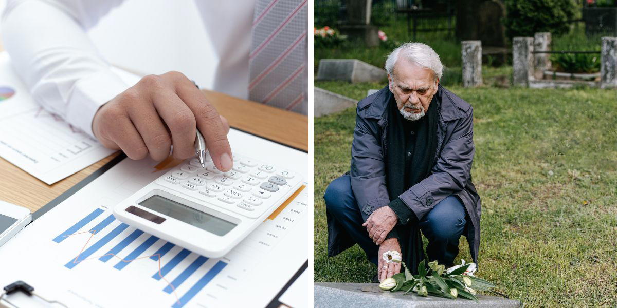 Någon räknar och en man sörjer vid en grav. En jurist och sakkunnig inom ekonomisk familjerätt reder ut vad som gäller när en anhörig dör och lämnar efter sig skulder.