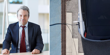 Branislav Slavic, Head of Customers & Solutions på Vattenfall Nordics berättar om erbjudandet. (Foto: Volvo)