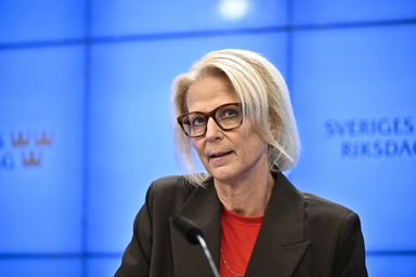 Finansminister Elisabeth Svantesson (M). Arkivbild.