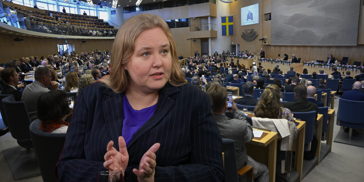 Ida Gabrielsson intervjuas angående sveriges ekonomi