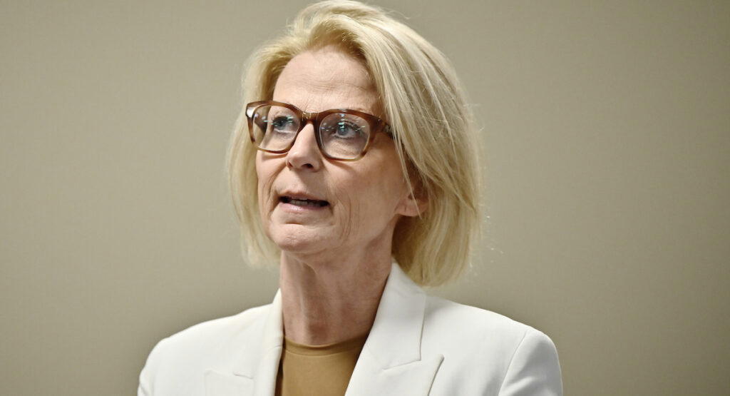 Vice partiordförande och finansminister Elisabeth Svantesson