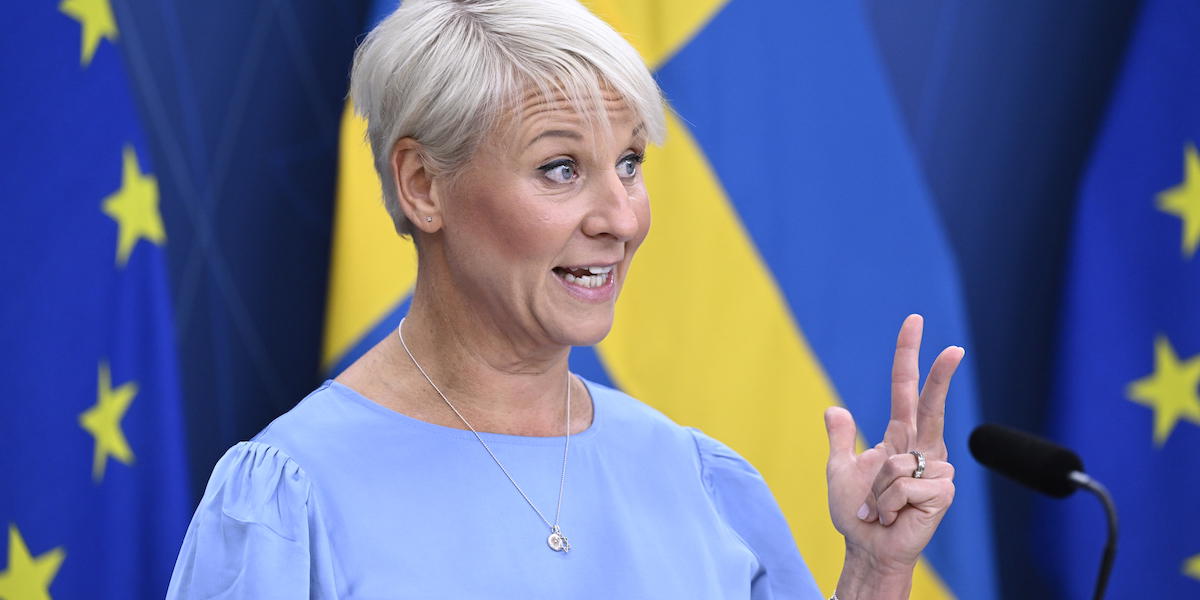 Äldre- och socialförsäkringsminister Anna Tenje (M), enligt henne jobbar alla hennes ministerkollegor i EU med ålderismen på arbetsmarknaden.