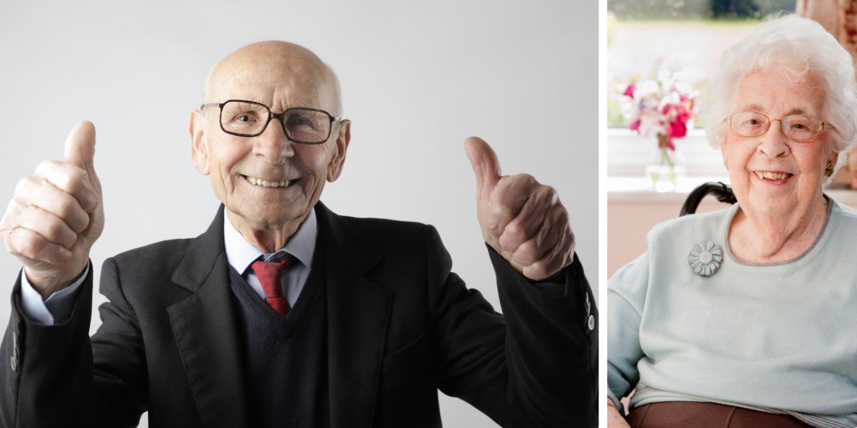 En glad äldre man och en glad äldre kvinna. Det är bara de allra äldsta, de som är födda innan 1938, som har vunnit på de svenska pensionssystemen.