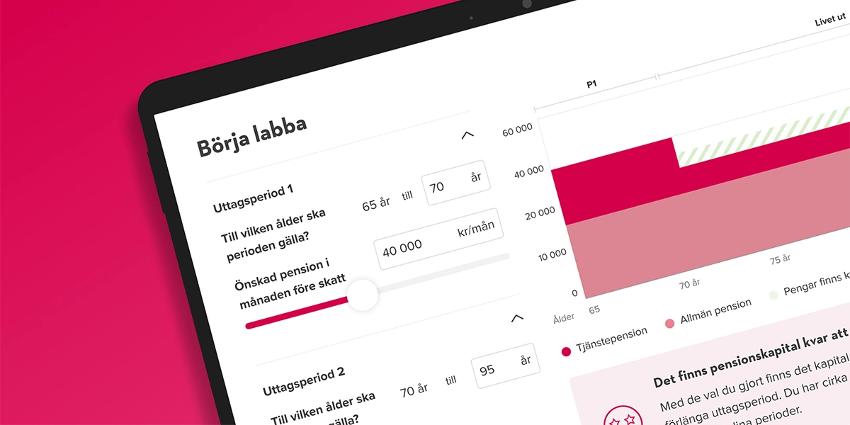 Pensionslabbet, en ny digital tjänst som ska göra det lättare att förstå den framtida pensionen.