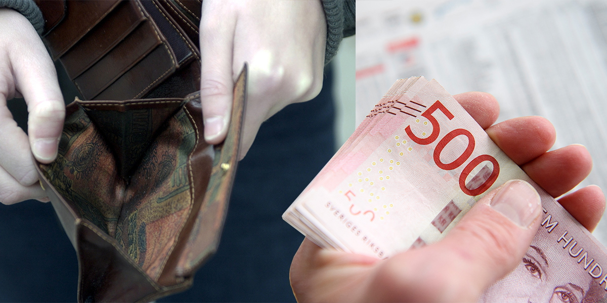 En tom plånbok och en sedelbunt. Det finns inte någon universell definition av hur mycket pengar som behövs för att anses vara rik, men här är några åsikter om saken.