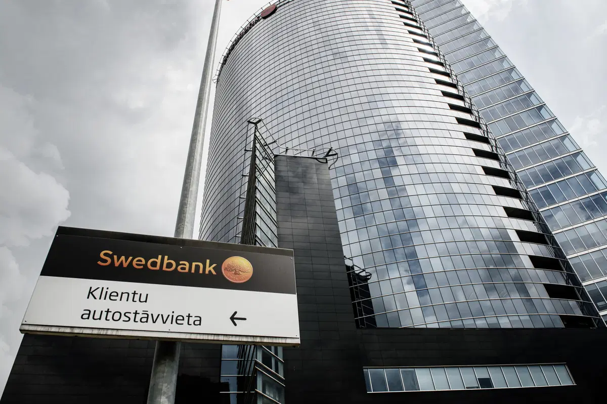 Swedbanks kontor i Riga, Lettland. Arkivbild.