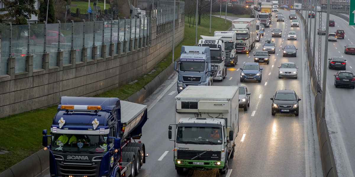 Åkeribranschen var den bransch som stod för högst ökning av antalet konkurser 2025. Arkivbild.