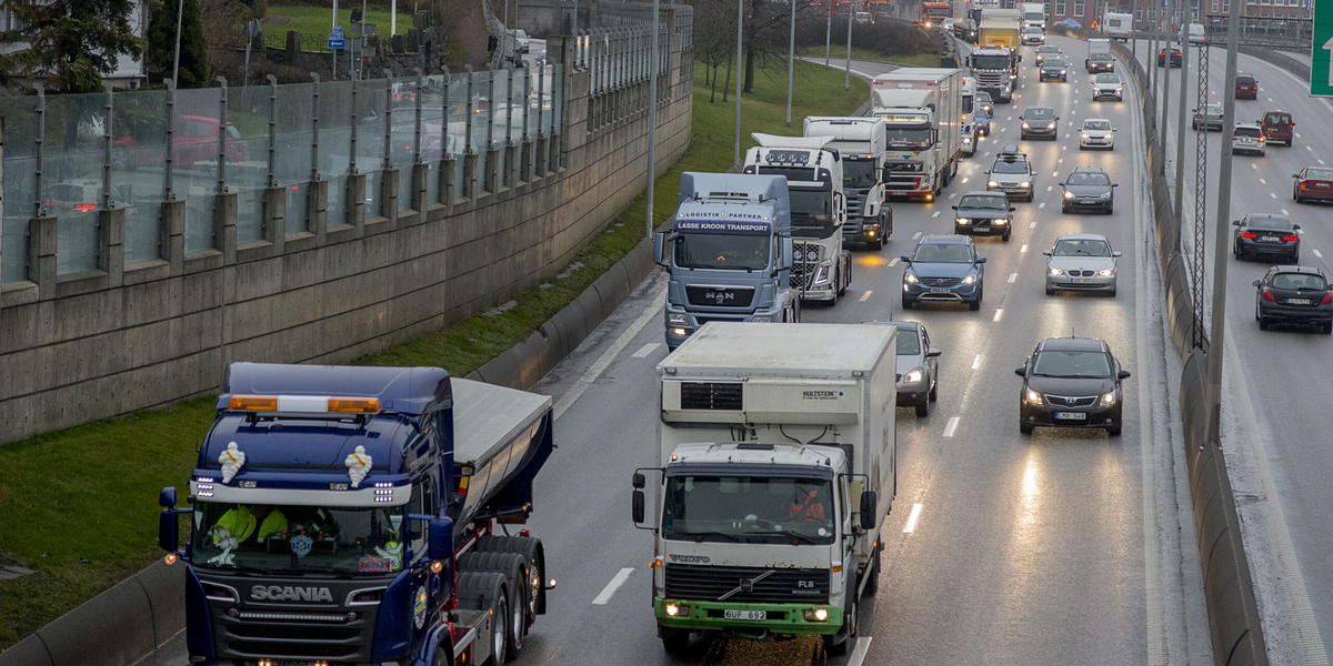 Åkeribranschen var den bransch som stod för högst ökning av antalet konkurser 2025. Arkivbild.