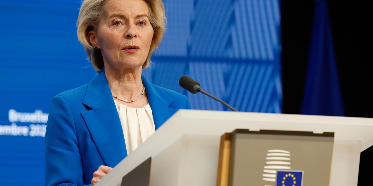 EU-kommissionens ordförande Ursula von der Leyen efter det senaste EU-toppmötet i december. Arkivbild.