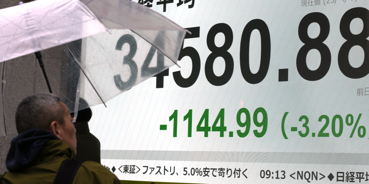 Nikkei 225 backar. Arkivbild.