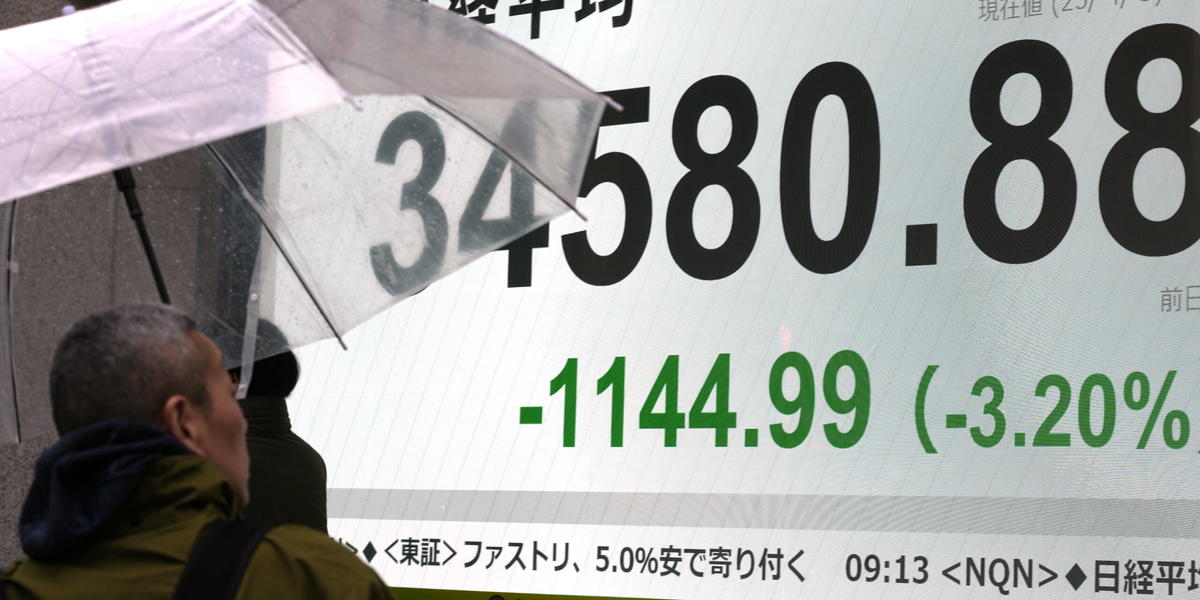 Nikkei 225 backar. Arkivbild.