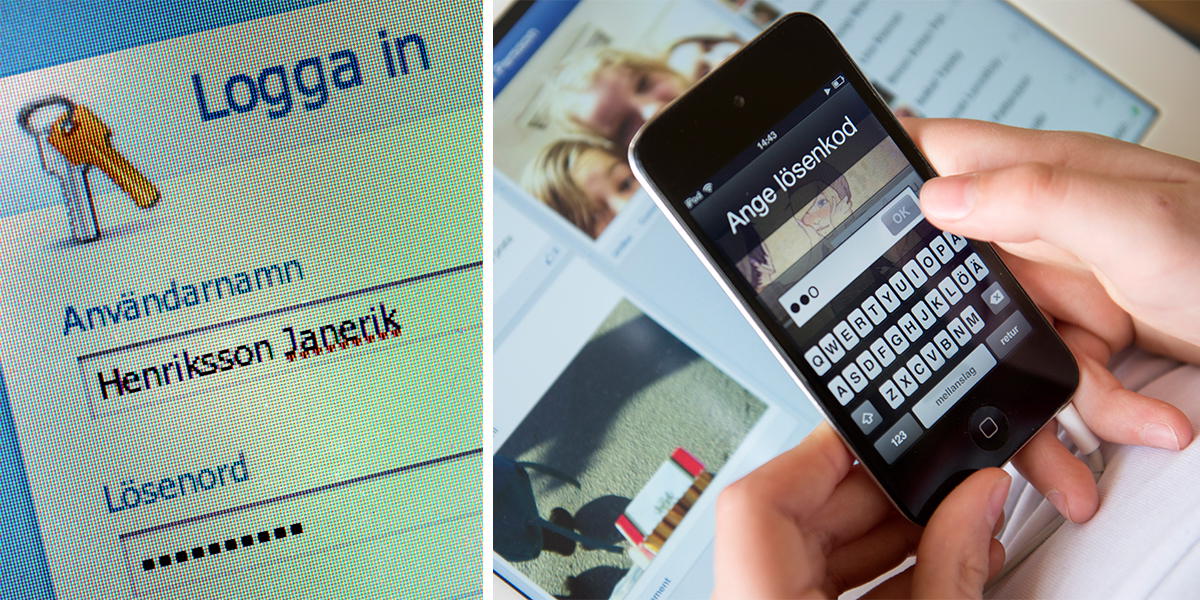 Några skriver in sina lösenord på digitala tjänster