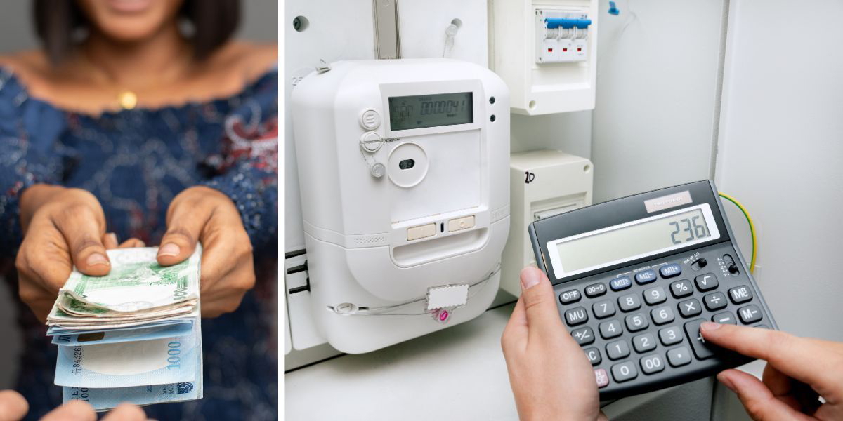 En kvinna lånar pengar och en person kollar sin elförbrukning. Slopat ränteavdrag för privatlån och effektavgift på el kan påverka privatekonomin i år.