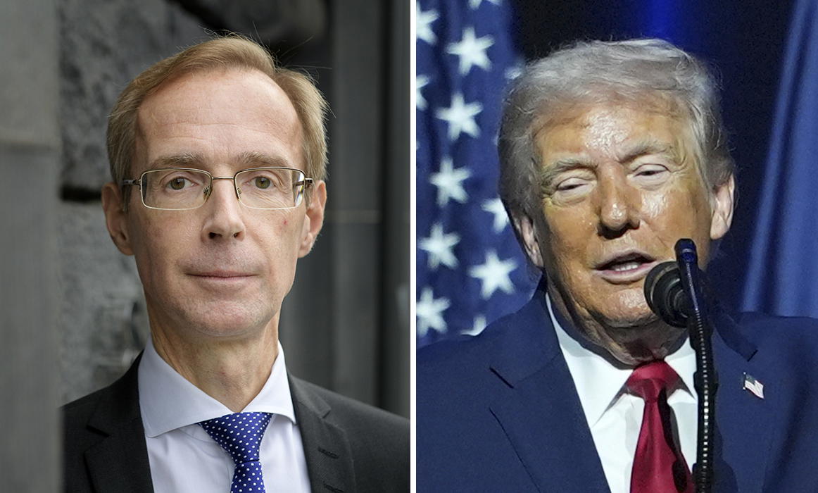 Robert Bergqvist, SEB:s seniorekonom och tidigare chefsekonom och USA:s president Donald Trump. 