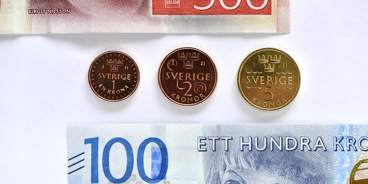 "Sälj USA"-trend på marknaden bidrar till att stärka den svenska kronan. Arkivbild.