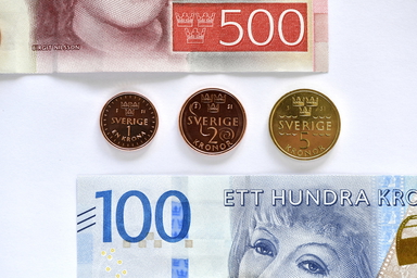 "Sälj USA"-trend på marknaden bidrar till att stärka den svenska kronan. Arkivbild.