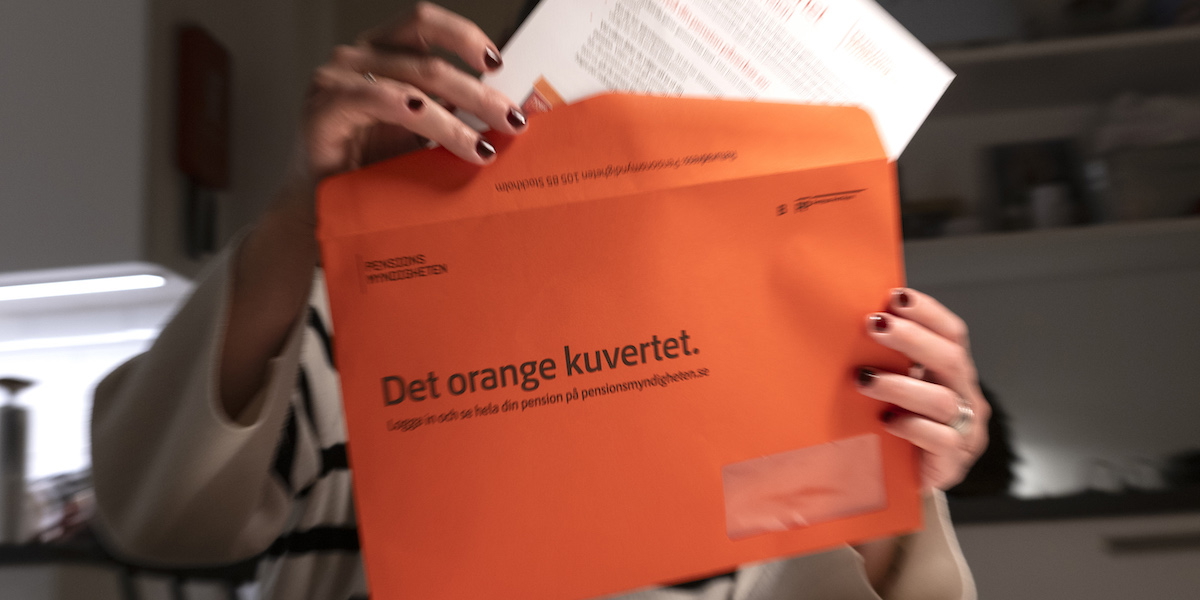 Det orange kuvertet, det årliga årsbeskedet för din allmänna pension som skickas ut, med start 9 februari, av Pensionsmyndigheten.