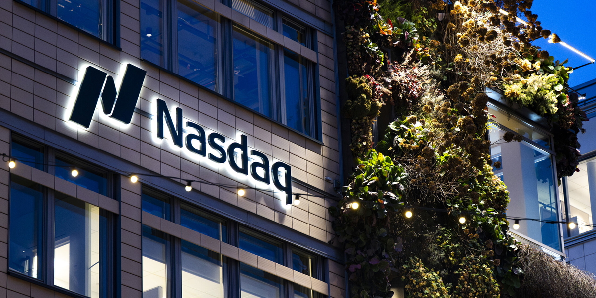 Stockholmsbörsen Nasdaqs kontor i centrala Stockholm.