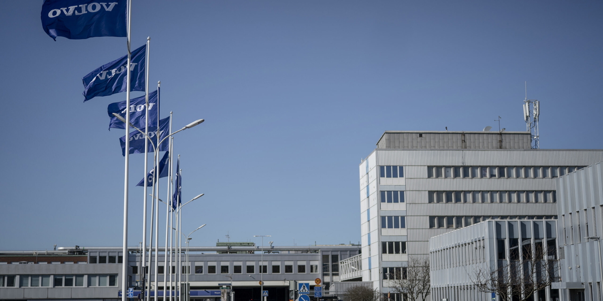 Volvo Cars fabrik i Göteborg. Arkivbild. 