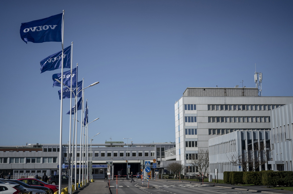 Volvo Cars fabrik i Göteborg. Arkivbild. 