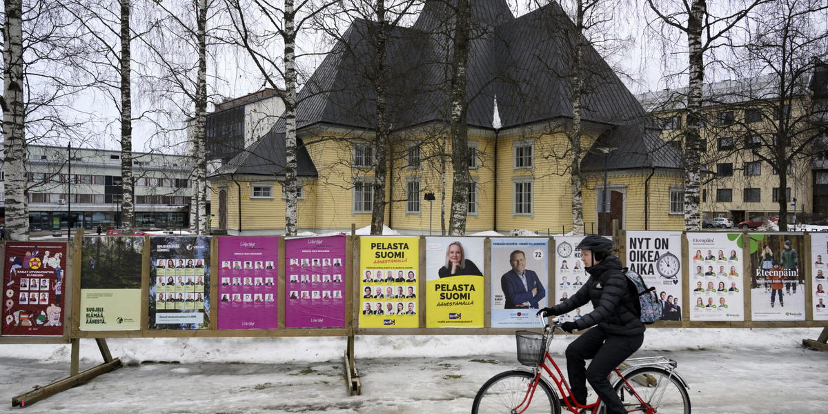 Gränsstaden Villmanstrand i östra Finland hade stort utbyte med Ryssland före landets anfallskrig mot Ukraina. Arkivbild.  