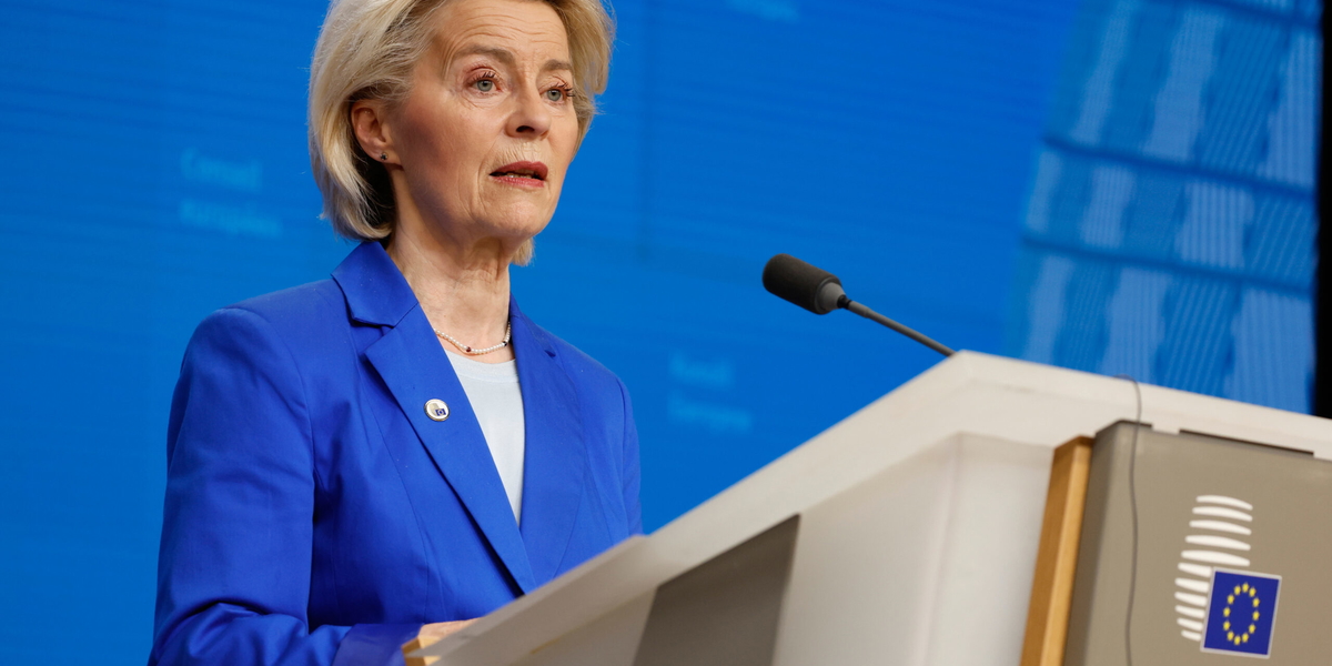 EU-kommissionens ordförande Ursula von der Leyen, på bild från tidigare i mars.