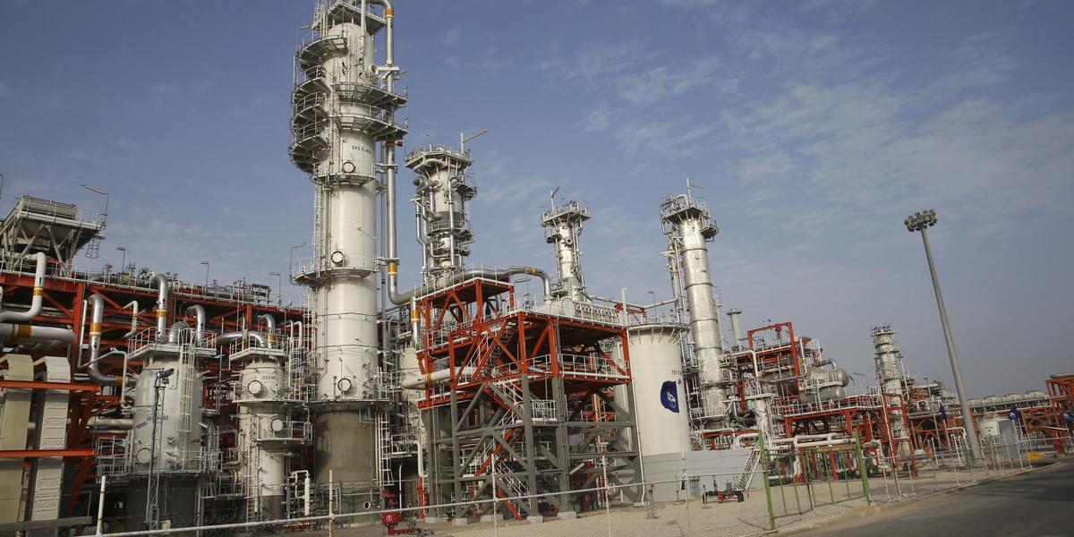 Gasfältet South Pars i Iran. Arkivbild.