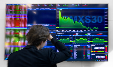 Oroligt på marknaden till följd av kriget i Mellanöstern. Arkivbild