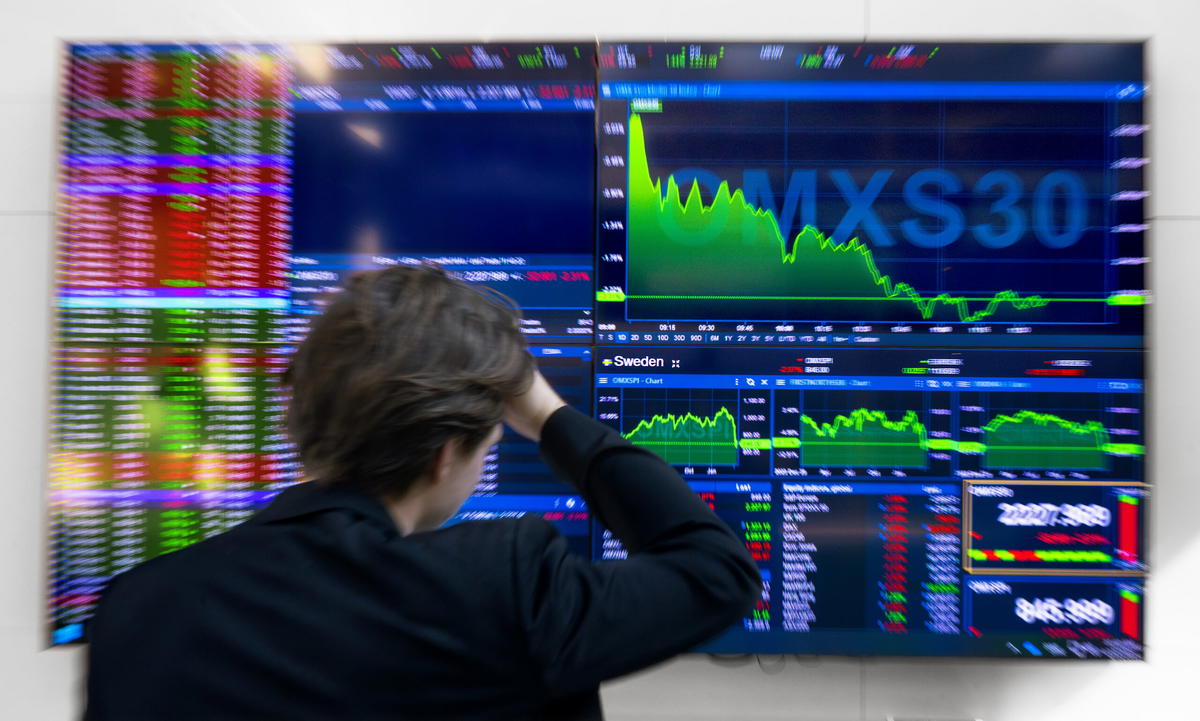 Oroligt på marknaden till följd av kriget i Mellanöstern. Arkivbild