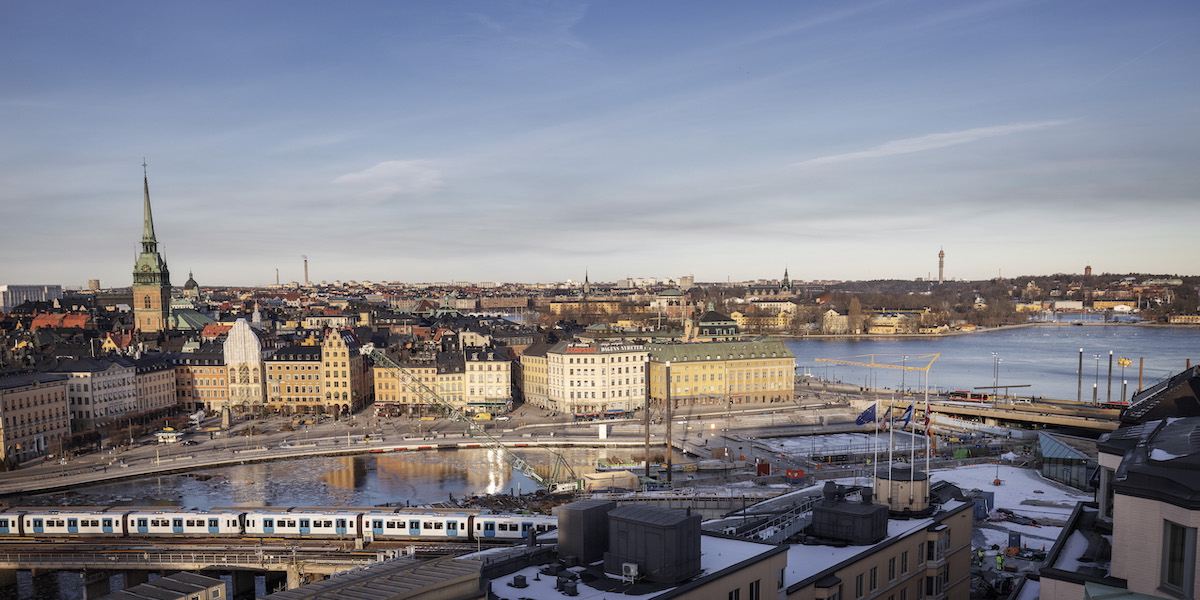 Utsikt över Slussen-området i Stockholm.