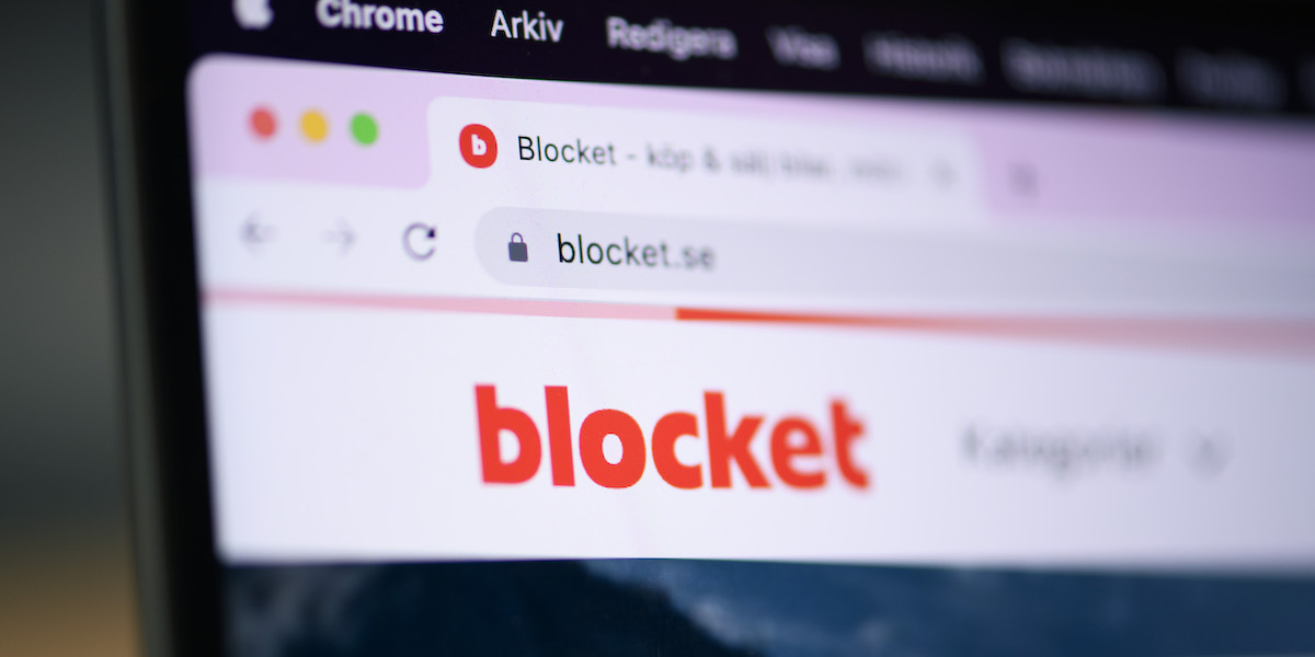 Webbsidan Blocket.