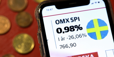 Marknaden drabbas regelbundet av kriser och nedgångar. När Ryssland invaderade Ukraina 2022 föll börsen 31 procent, den 8 november 2022 hade OMX fallit med drygt 26 procent, vilket syns på en mobiltelefon.
