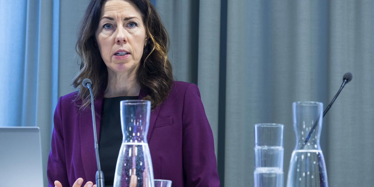 Vice riksbankschef Anna Seim säger att Riksbanken är redo att agera för att inte upprepa misstaget från 2022 då penningpolitiken anses ha agerat för långsamt. Arkivbild.