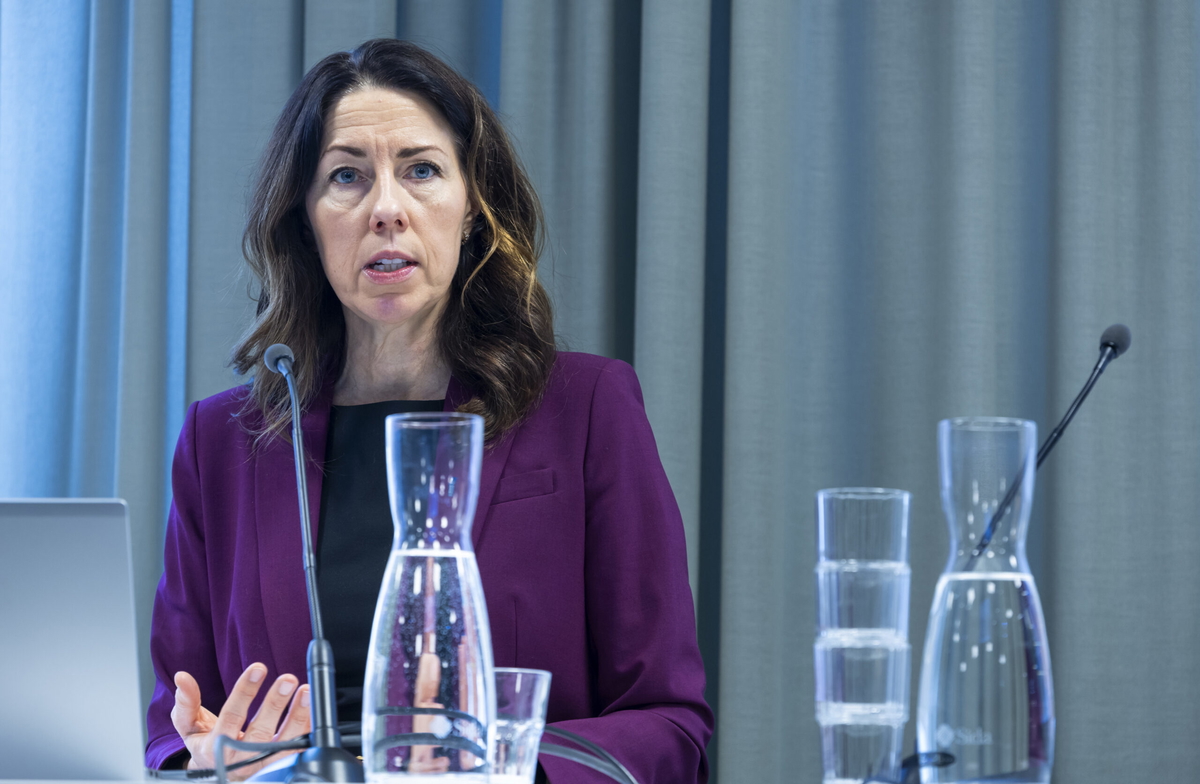 Vice riksbankschef Anna Seim säger att Riksbanken är redo att agera för att inte upprepa misstaget från 2022 då penningpolitiken anses ha agerat för långsamt. Arkivbild.