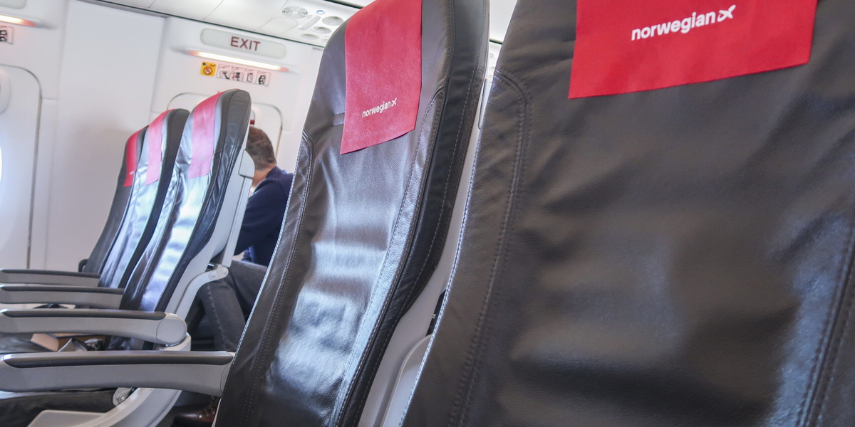 Ett flygplan tillhörandes Norwegian på väg till Milano, Italien. Arkivbild.  