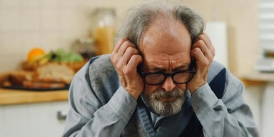 En man är orolig. Här är de vanligaste orosmolnen inför pensionen och hur du kan formulera om dem på ett positivt sätt.