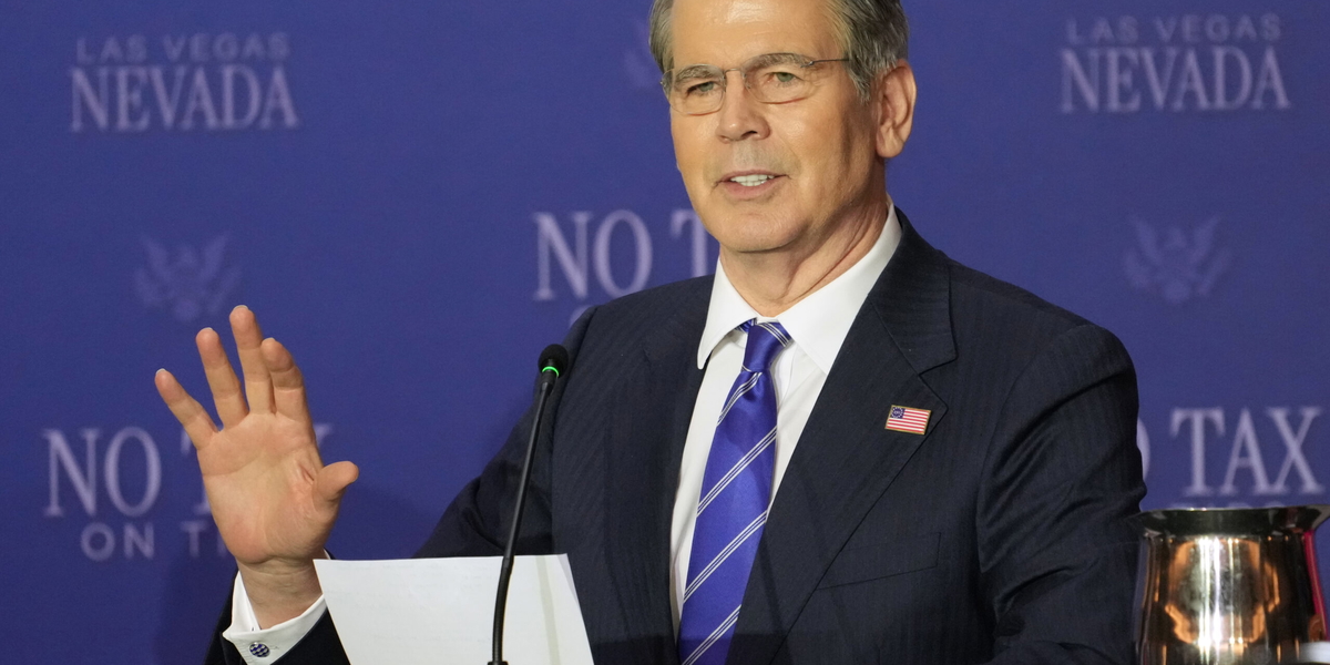 USA:s finansminister Scott Bessent på torsdagen. 