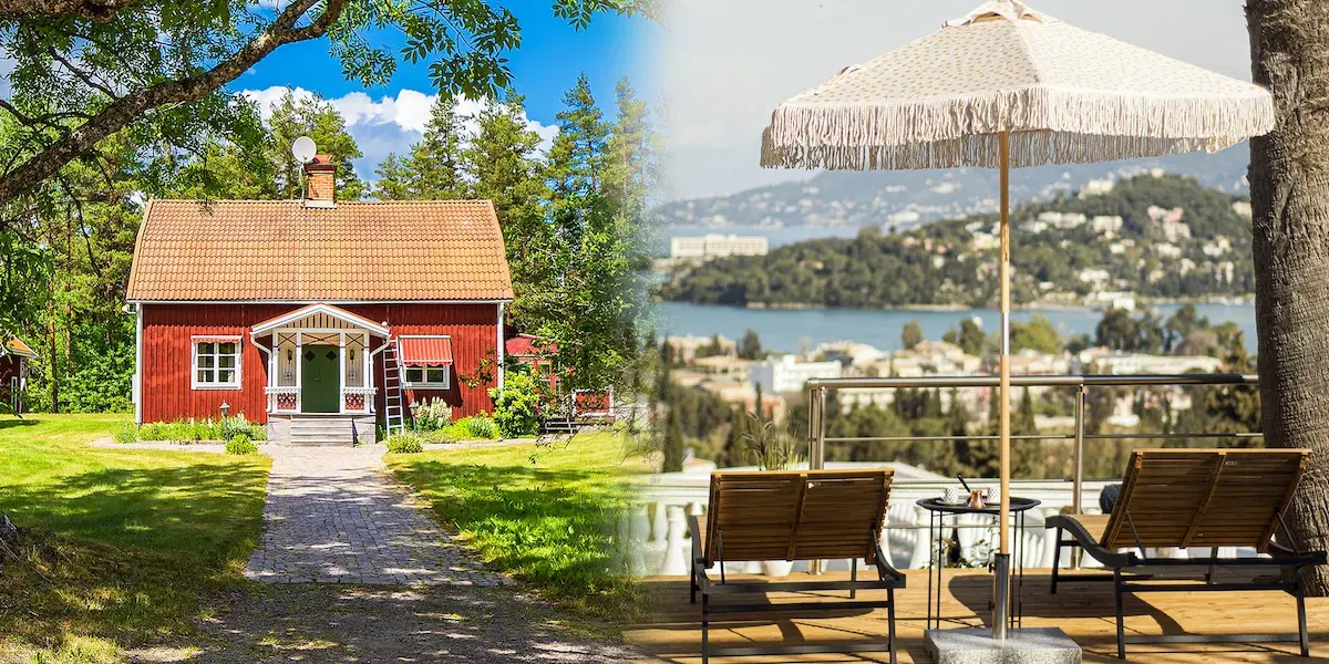 Ett fritidsboende i Sverige och ett i Sydeuropa
