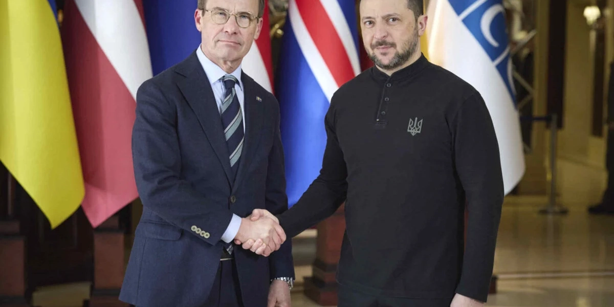Zelenskyj i Sverige. Arkivbild.