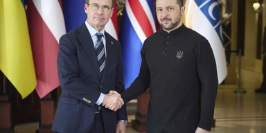 Zelenskyj i Sverige. Arkivbild.
