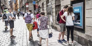 kontanter bankomat uttag