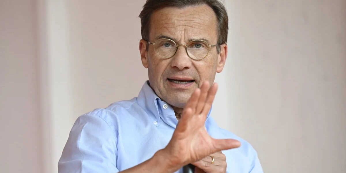 Statsminister Ulf Kristersson i Almedalen häromdagen.