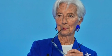 Räntebesked från ECB, med chefen Christine Lagarde. Arkivbild.