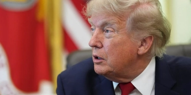 USA:s president Donald Trump på måndagen. 