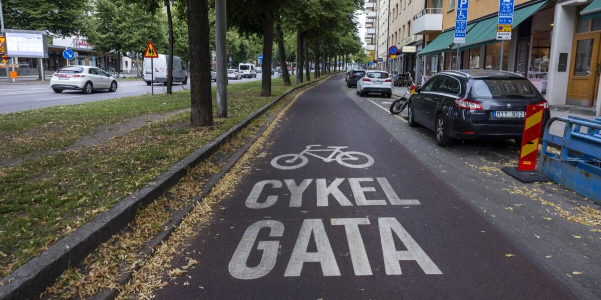 vägmärke cykelgata