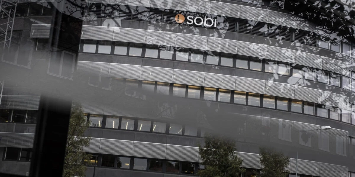 Läkemedelsbolaget Sobis byggnad i Solna. Arkivbild.