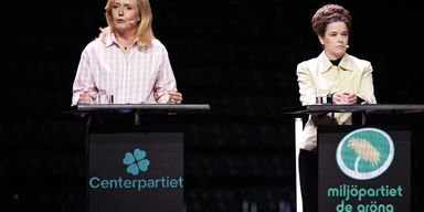 Ekonomi efter valet. Centerpartiets partiledare Elisabeth Thand Ringqvist (C) och Miljöpartiets språkrör Amanda Lind (MP). Arkivbild.