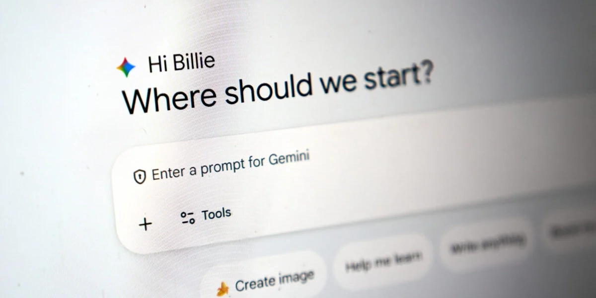 Google Gemini hackade tre företag i maj. Arkivbild.